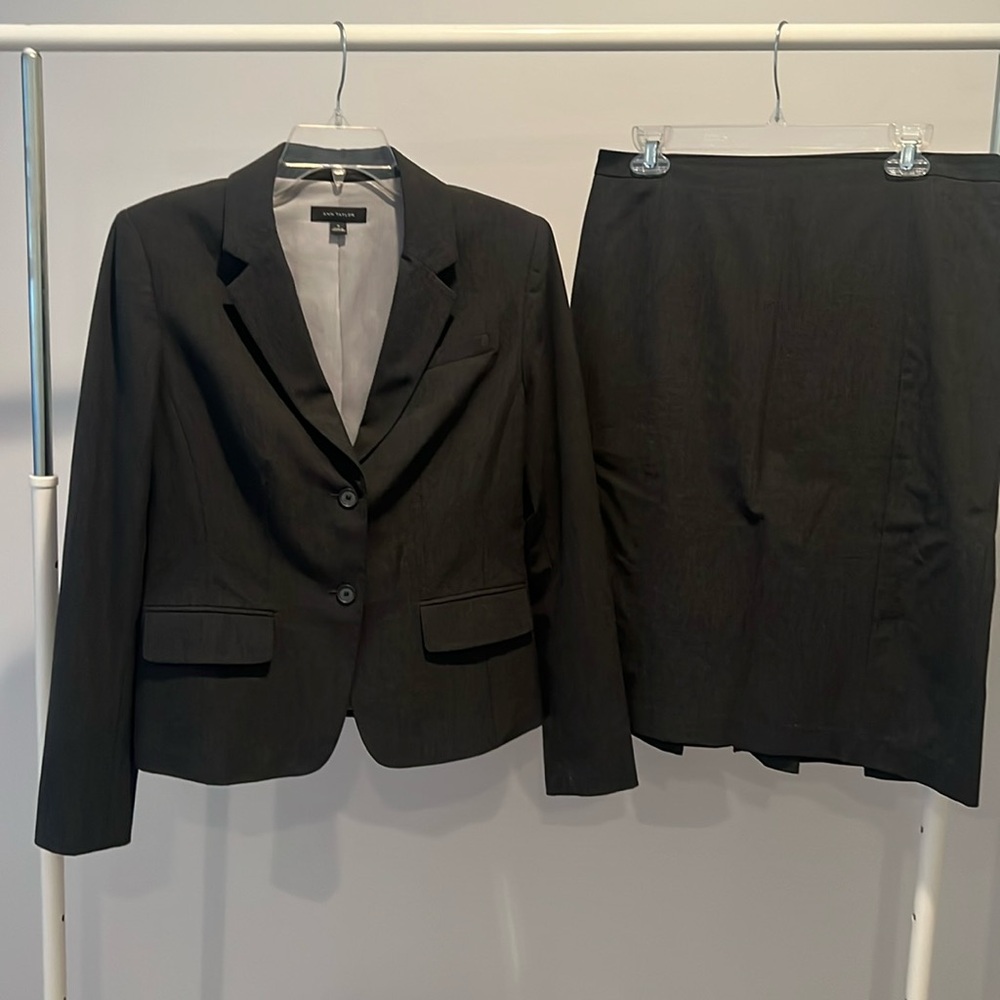 Grey Blazer & Skirt